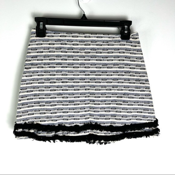 Lush Dresses & Skirts - Lush Womens Pencil Skirt White Blue Geometric Side Zipper S